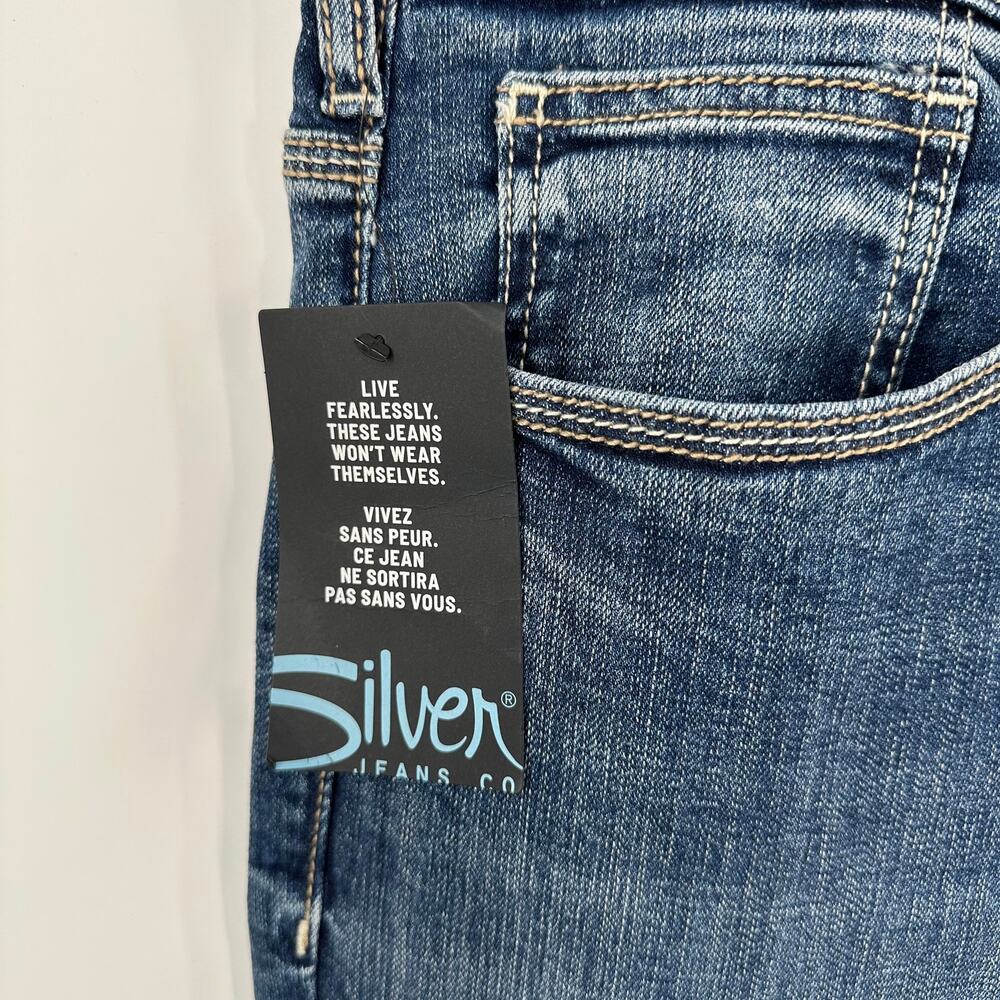 Silver Jeans Co Gordie Relaxed Fit Straight Jeans in Indigo Size 42x30 - Picture 5 of 9